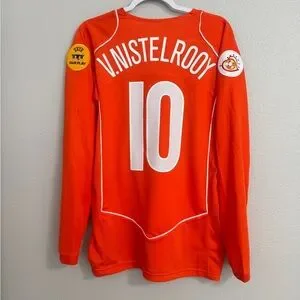 Netherlands 2004 Van Nistelrooy Euro home long sleeve jersey